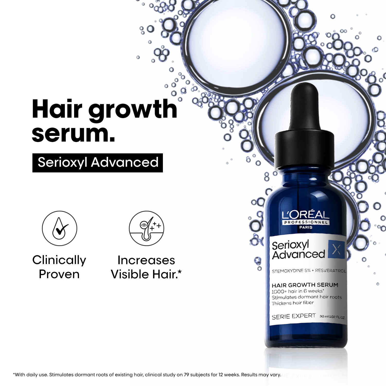Buy L'Oreal Professionnel Serioxyl Advanced Density Activator, Leave-In Serum for Hair Growth, 30 ml - Purplle