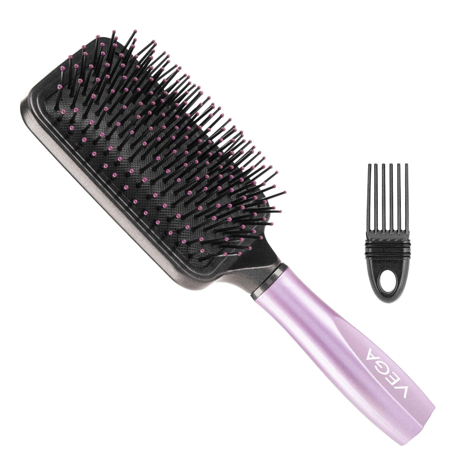 Buy VEGA Paddle Hair Brush with Cleaning Comb | Detangling Hair Brush for Women & Men| Hair Styling Brush for Smooth, Tangle-Free & Frizz-Free Hair, Dry & Wet Hair (India's No.1* Hair Brush Brand, E18-PB) 1 pc - Purplle