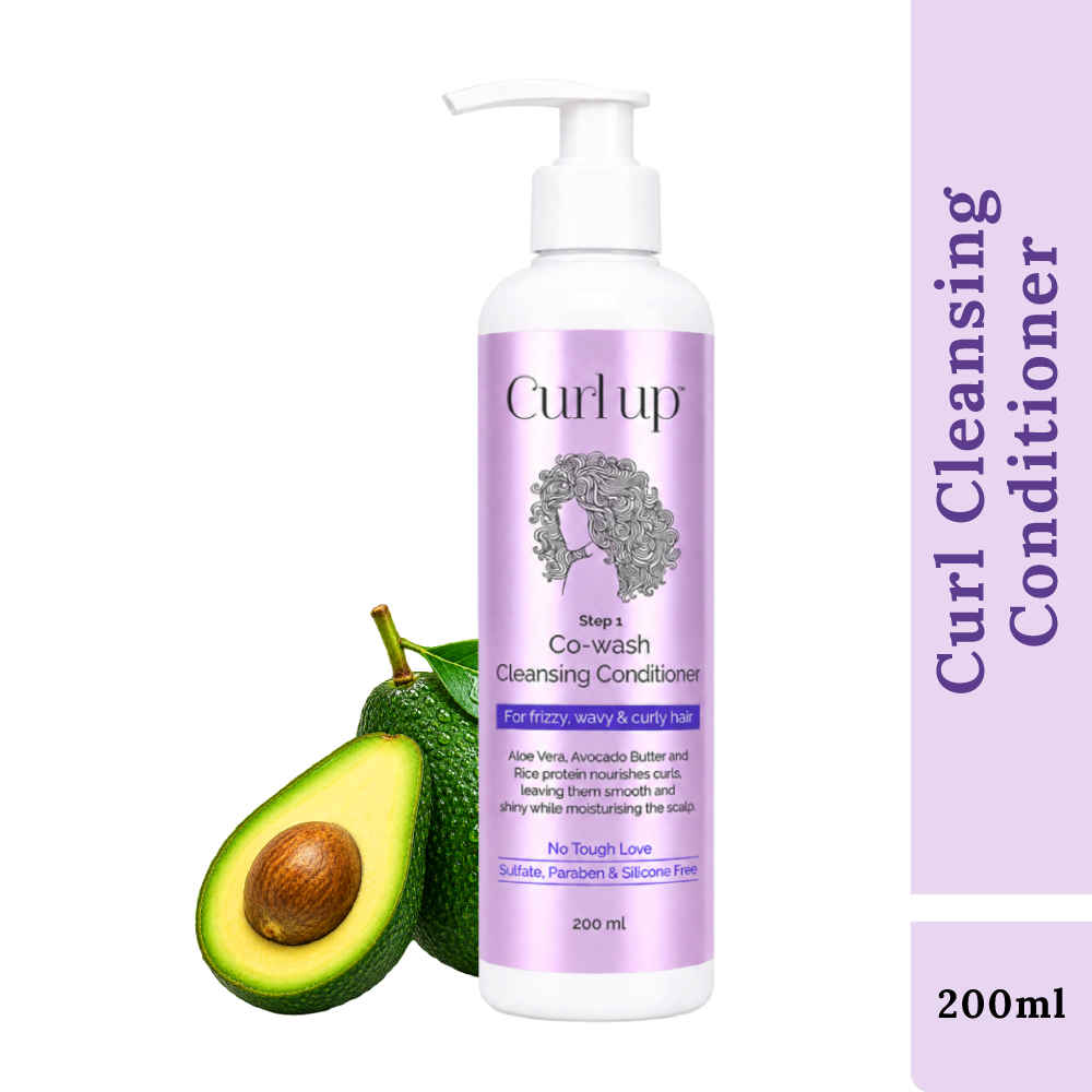 Buy Curl up Cowash Cleansing Conditioner | Mild 2 In 1 Shampoo & Conditioner |For Frizzy & Curly Hai (200 ml) - Purplle