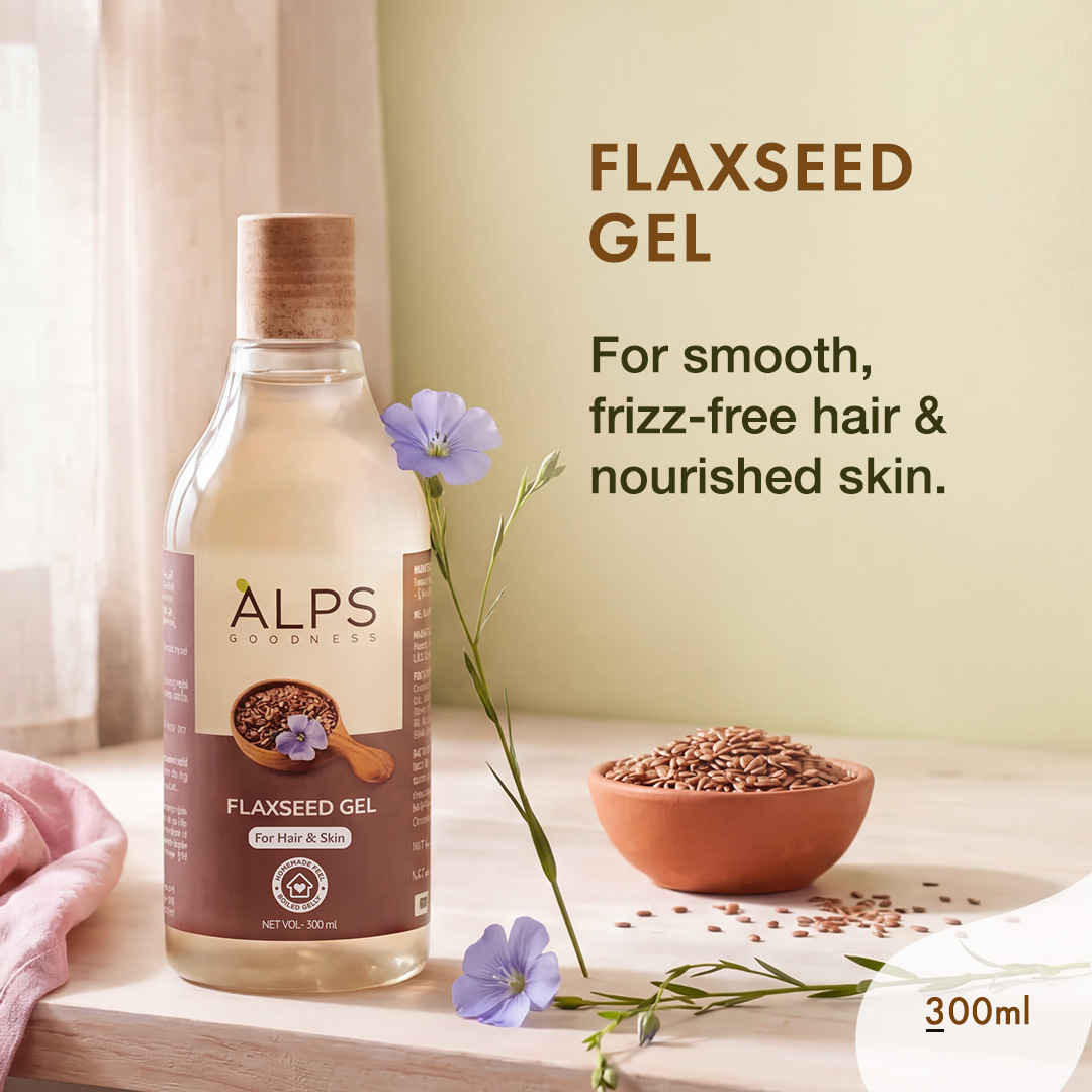 Buy Alps Goodness Flaxseed Gel (300 ml) | For Hair & Skin | Frizz-Control | Smoothening | Moisture Rich | Soft Long Hair - Purplle