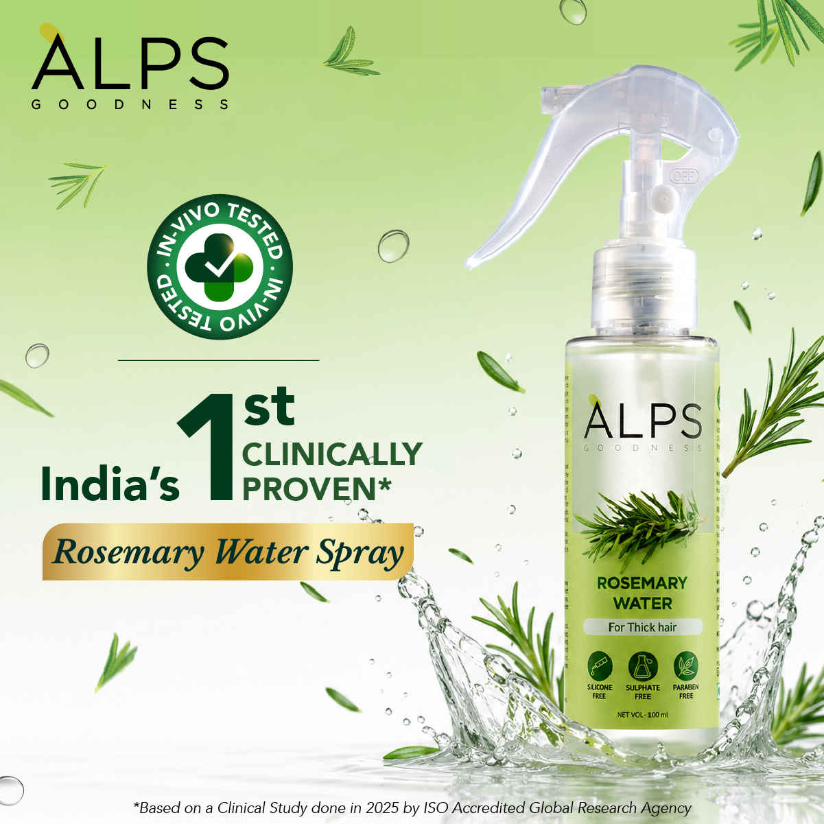Buy Alps Goodness Rosemary Water (100 ml) | Rosemary water for hair | Hair Spray for Hair Growth - Purplle