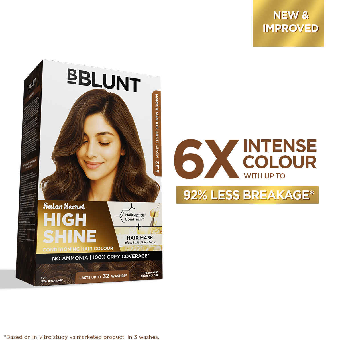 Buy BBLUNT Salon Secret High Shine Conditioning Hair Colour - Honey Light Golden Brown 130 gm - Purplle