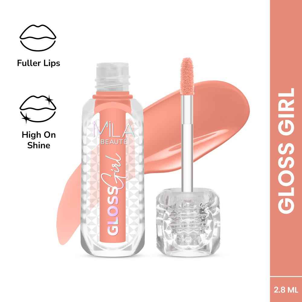 Buy Mila Beaute Gloss Girl High Shine Lip Gloss - 01 No Filter, 2.8 ml - Purplle