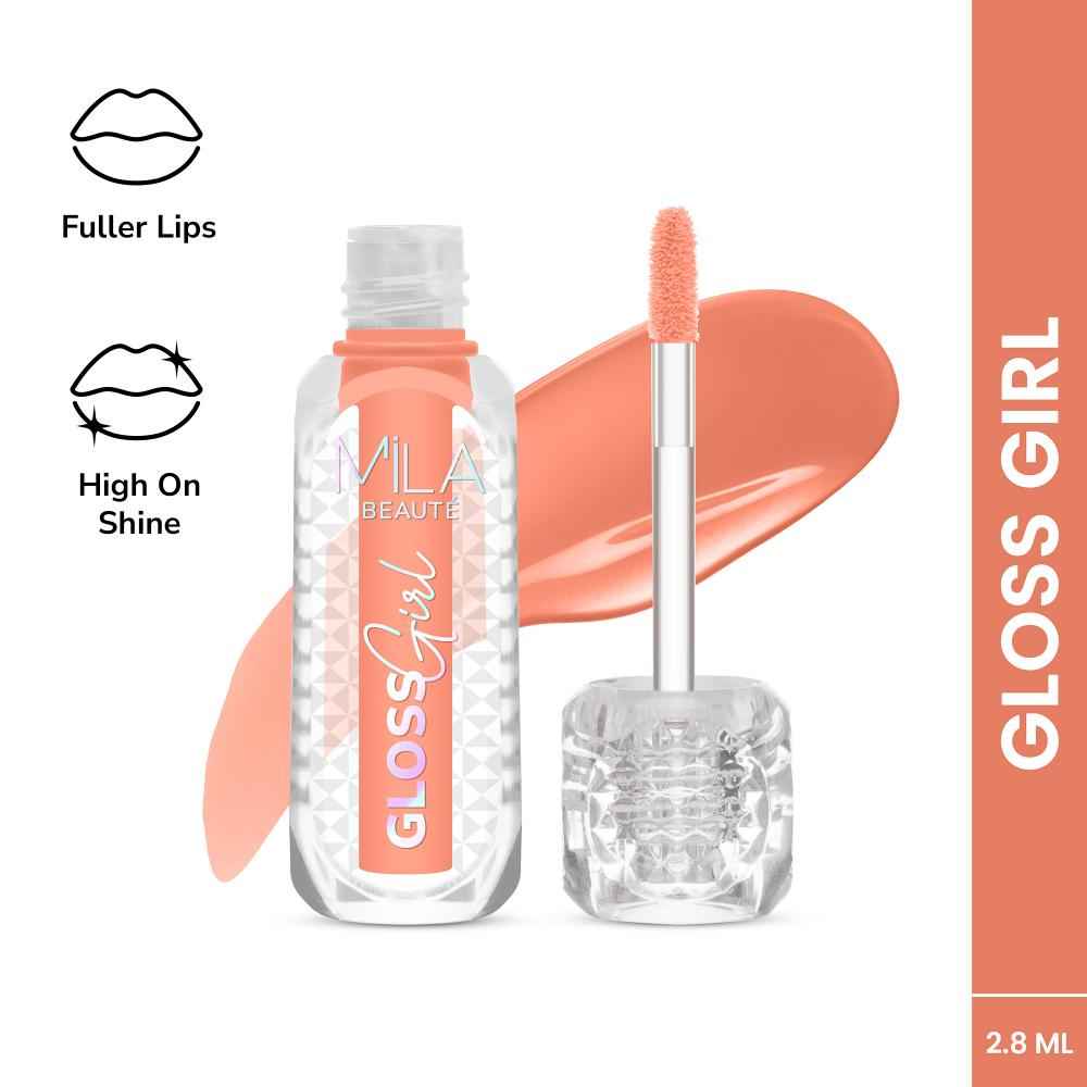 Buy Mila Beaute Gloss Girl High Shine Lip Gloss - 02 Naked, 2.8 ml - Purplle