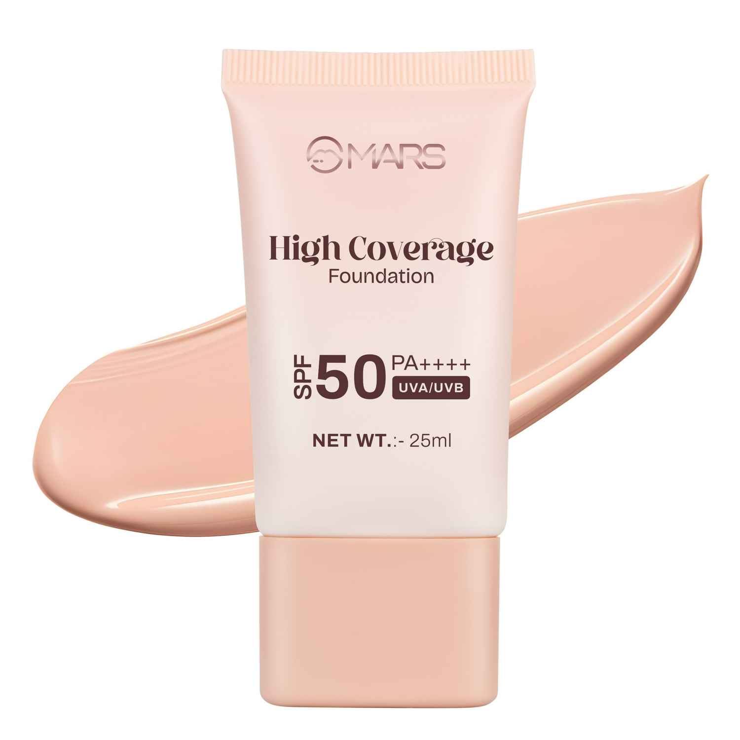 Buy MARS SPF50 PA++++ High Coverage Foundation (25 ml) (01-IVORY GLOW) | Blemish Free & Easy to Blend Foundation for Makeup - Purplle