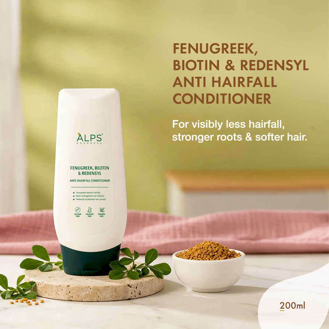 Buy Alps Goodness Fenugreek, Biotin and Redensyl Anti Hairfall Hair Conditioner (200 ml)| Methi Hairloss Control Conditioner For All Hair Types | Silicone, Sulphate & Paraben Free | Vegan & Cruelty Free - Purplle