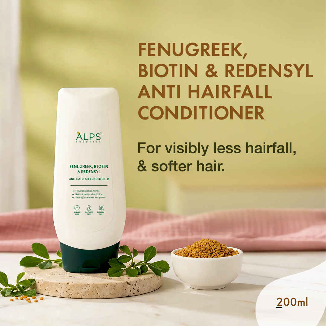 Buy Alps Goodness Fenugreek, Biotin and Redensyl Anti Hairfall Hair Conditioner (200 ml)| Methi Hairloss Control Conditioner For All Hair Types | Silicone, Sulphate & Paraben Free | Vegan & Cruelty Free - Purplle