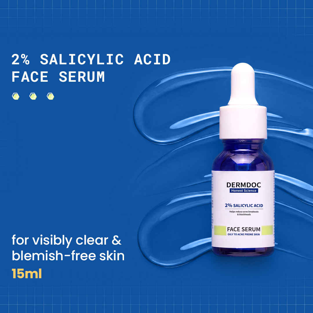 Buy DERMDOC 2% Salicylic Acid Face Serum (15 ml) | For Blackheads & Whiteheads | Targets Active Acne | Calms Irritation & Unclogs Pores - Purplle