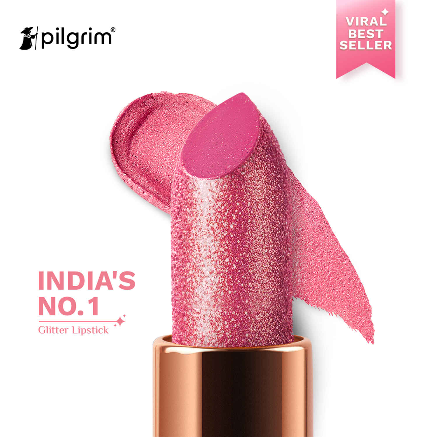 Buy Pilgrim Chic Haseena-06 Luxurious 3-D Glitter Lipstick With Matte Finish (4.2 gm) - Purplle