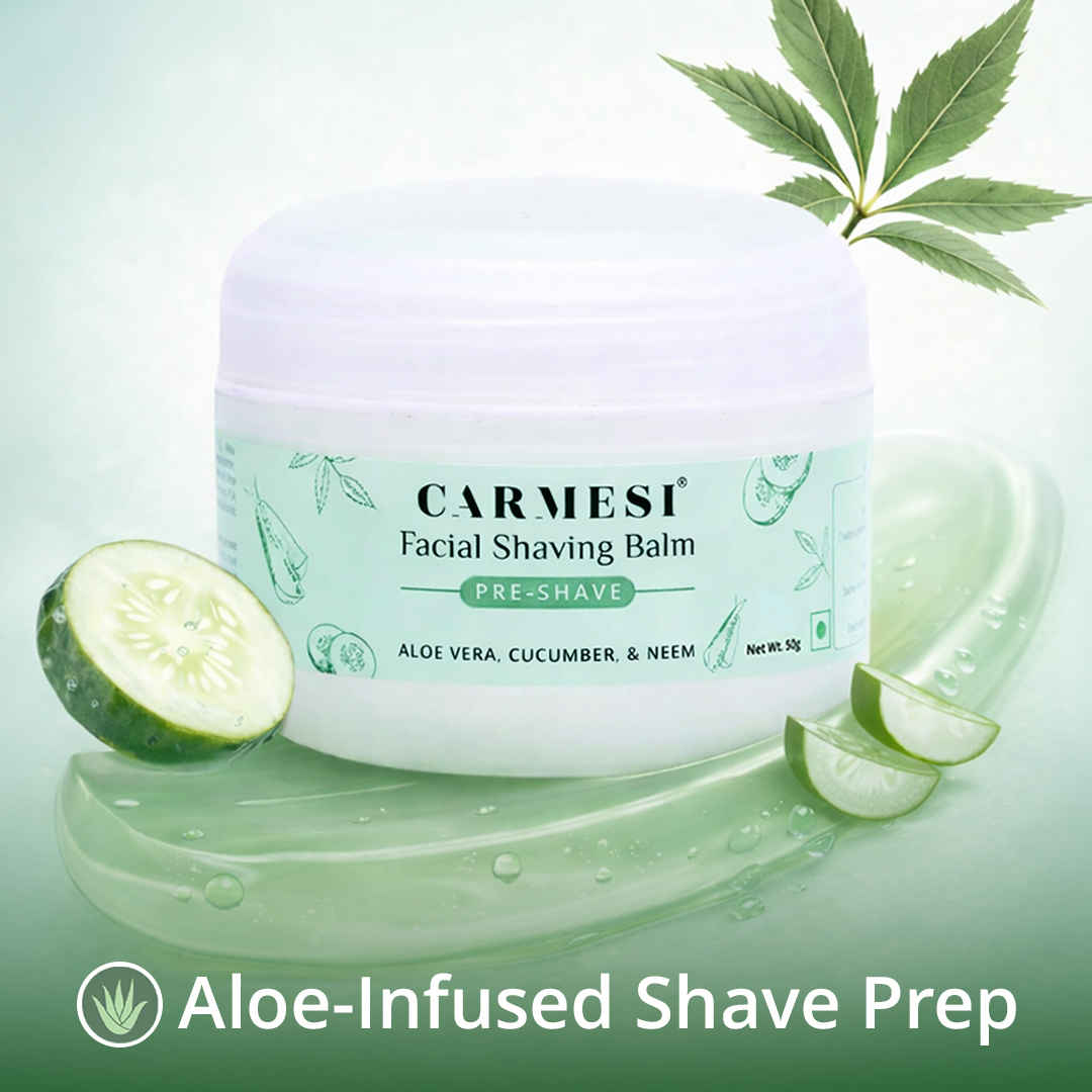 Buy Carmesi Facial Shaving Balm - 2 in 1 Pre Shave - 50 gm - Purplle