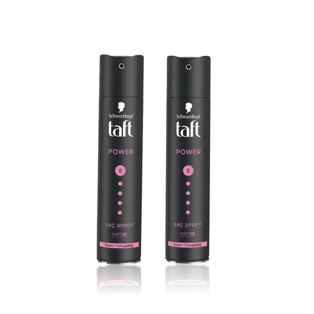 Buy Schwarzkopf TAFT Power Hold 5 Hair Spray for Heat Protection Pack of 2- Cashmere like Softness (250 ml) - Purplle