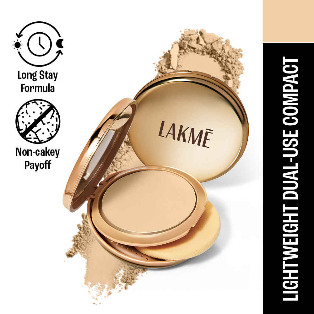 Buy Lakme 9to5 Double Duty Dual Finish compact, 10 Ivory, 9 gm - Purplle