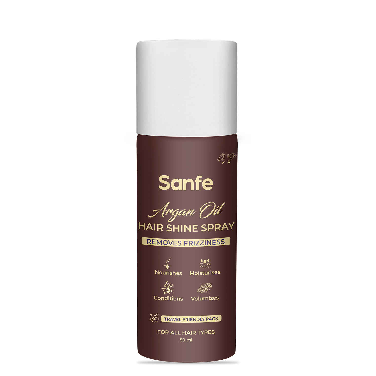 Buy Sanfe Hair Shine Spray | For salon like finish, Vibrant & Glossy Treatment | Nourishes, Moisturises, Conditions, Volumizes | Frizz & Split Ends Free Hair, For all hair types, 50 ml - Purplle