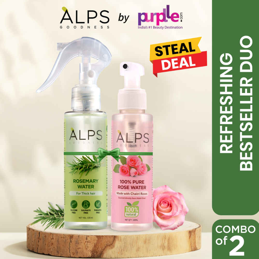 Buy Alps Goodness Refreshing Bestseller Duo - Set of 2 | Rosemary Water (100 ml) & 100% Pure Rose Water (100 ml) | Bestselling Sprays | Cooling & Refreshing |Hair Growth Expert |100% Natural Toner - Purplle