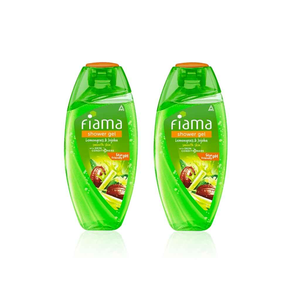 Buy Fiama Zesty Smooth Duo (Lemongrass & Jojoba Shower Gel 250 ml ) Pack of 2 - Purplle