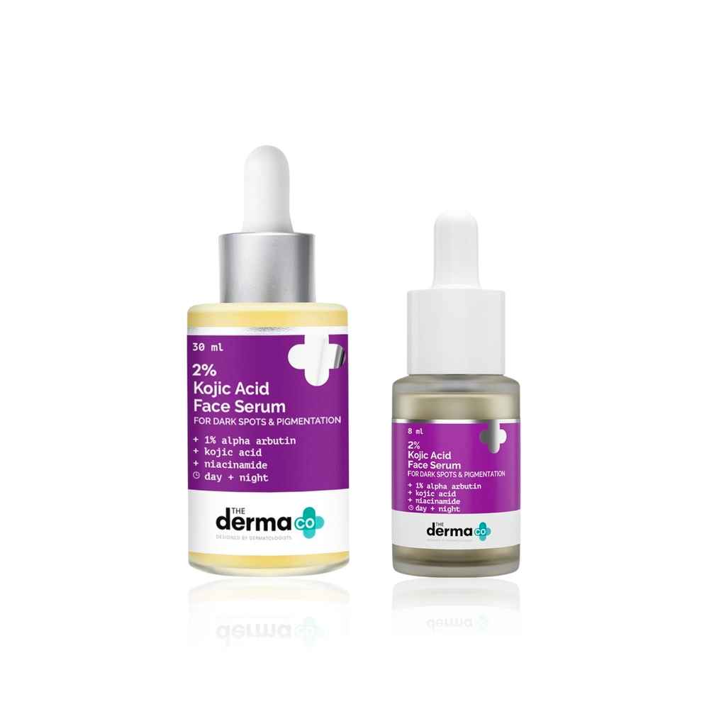 Buy The Derma Co's High-Potency Brightening Bundle ( Twin Pack of 2% Kojic Acid Serum | Featuring 1% Alpha Arbutin | The Complete Professional Regimen for Reducing Persistent Dark Spots & Skin Discoloration) Pack of 2 - Purplle
