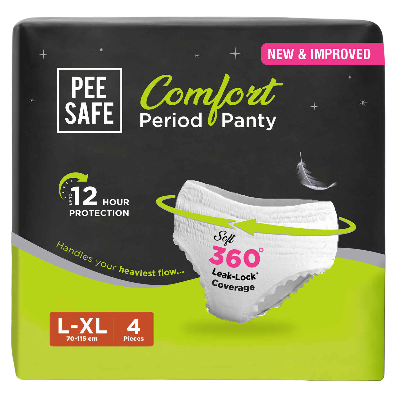 Buy Pee Safe Comfort Period Panty (L-XL) 4 Pcs - Purplle