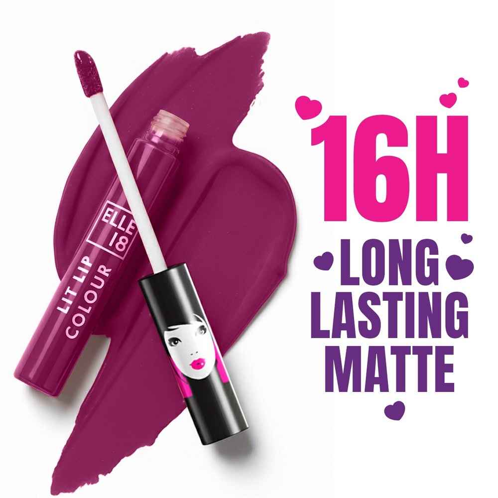 Buy Elle18 Liquid Lip Color, Lavender Hues, 5.6 ml - Purplle