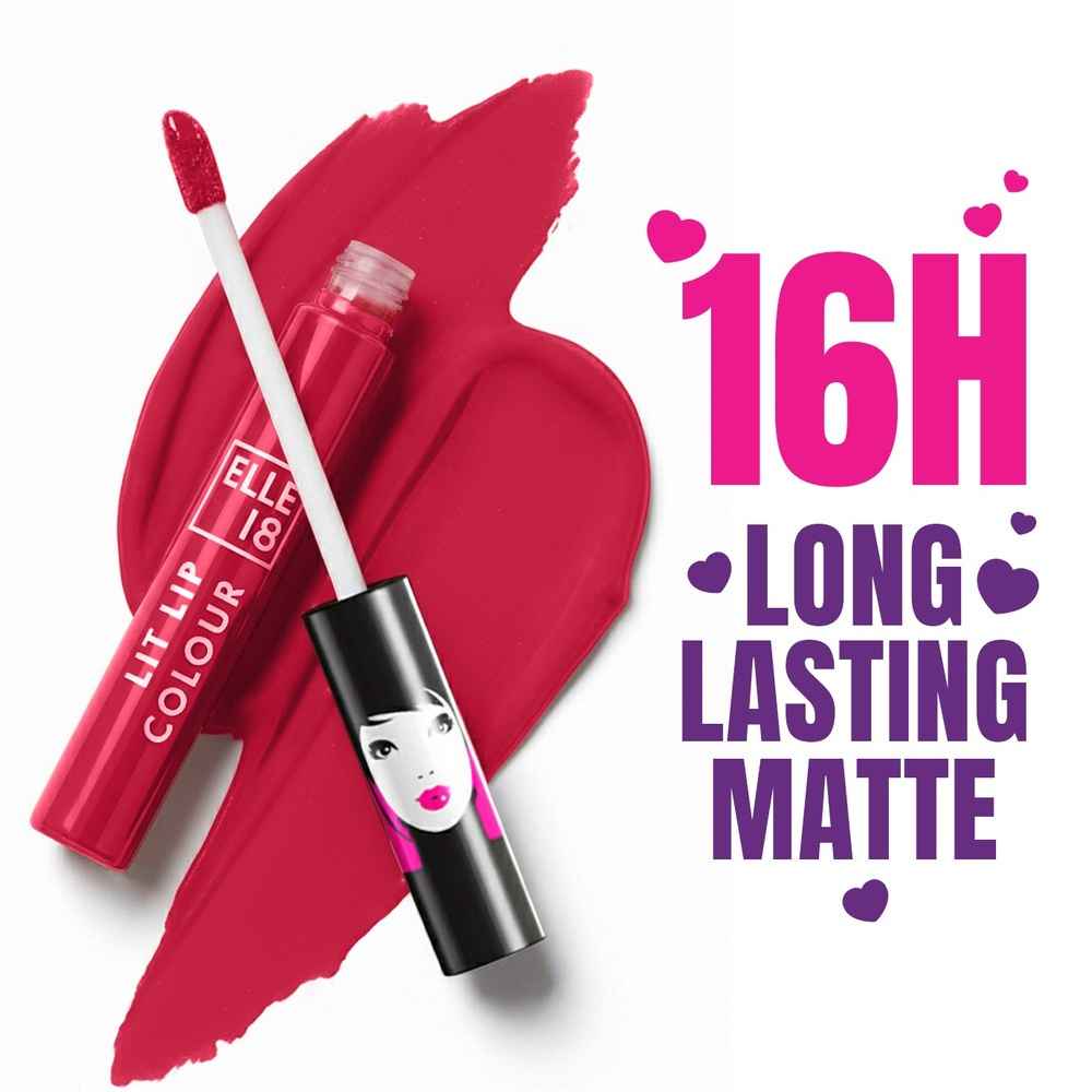 Buy Elle18 Liquid Lip Color, Smashing Red, 5.6 ml - Purplle
