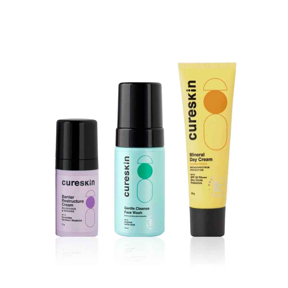 curest スキンケア　セット Cureskin Complete Barrier Defense|3-Step Routine with Face Wash
