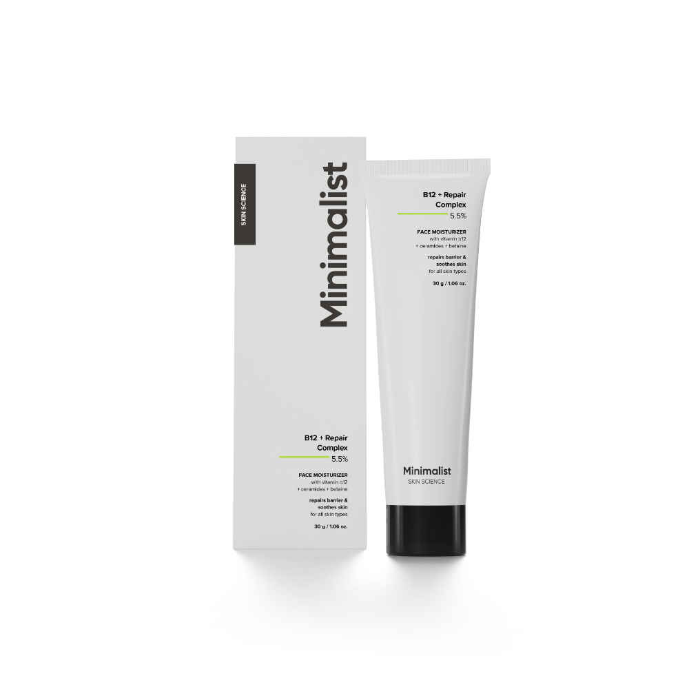 Buy Minimalist B12 + Repair Complex 5.5% Face Moisturizer 30 gm - Purplle