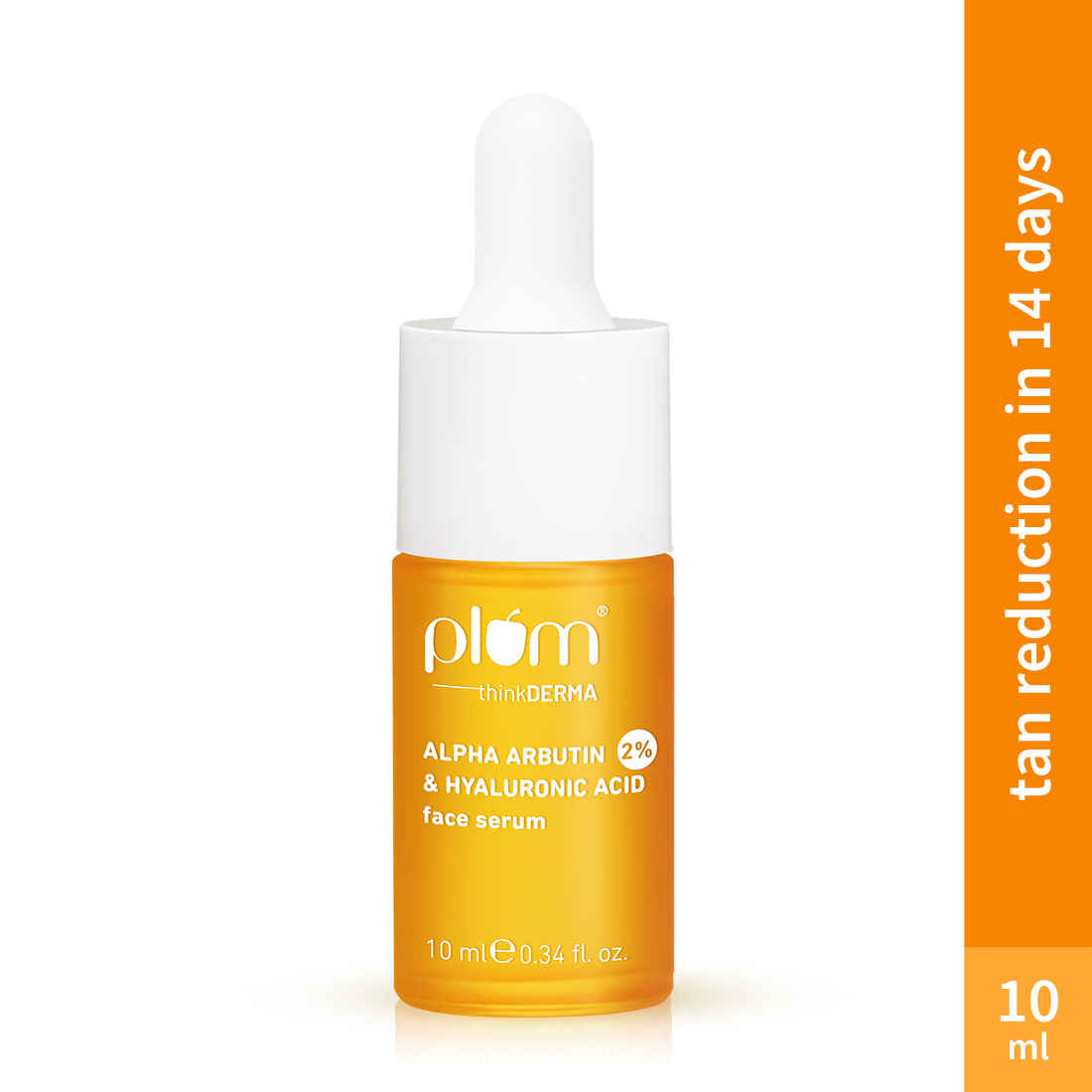 Buy Plum 2% Alpha Arbutin & Hyaluronic Acid Face Serum | Fades Tan | Brightens Skin | Controls Melanin Production | with Yuzu Lemon & Licorice | Fragrance-Free | 100% Vegan | 10 ml - Purplle