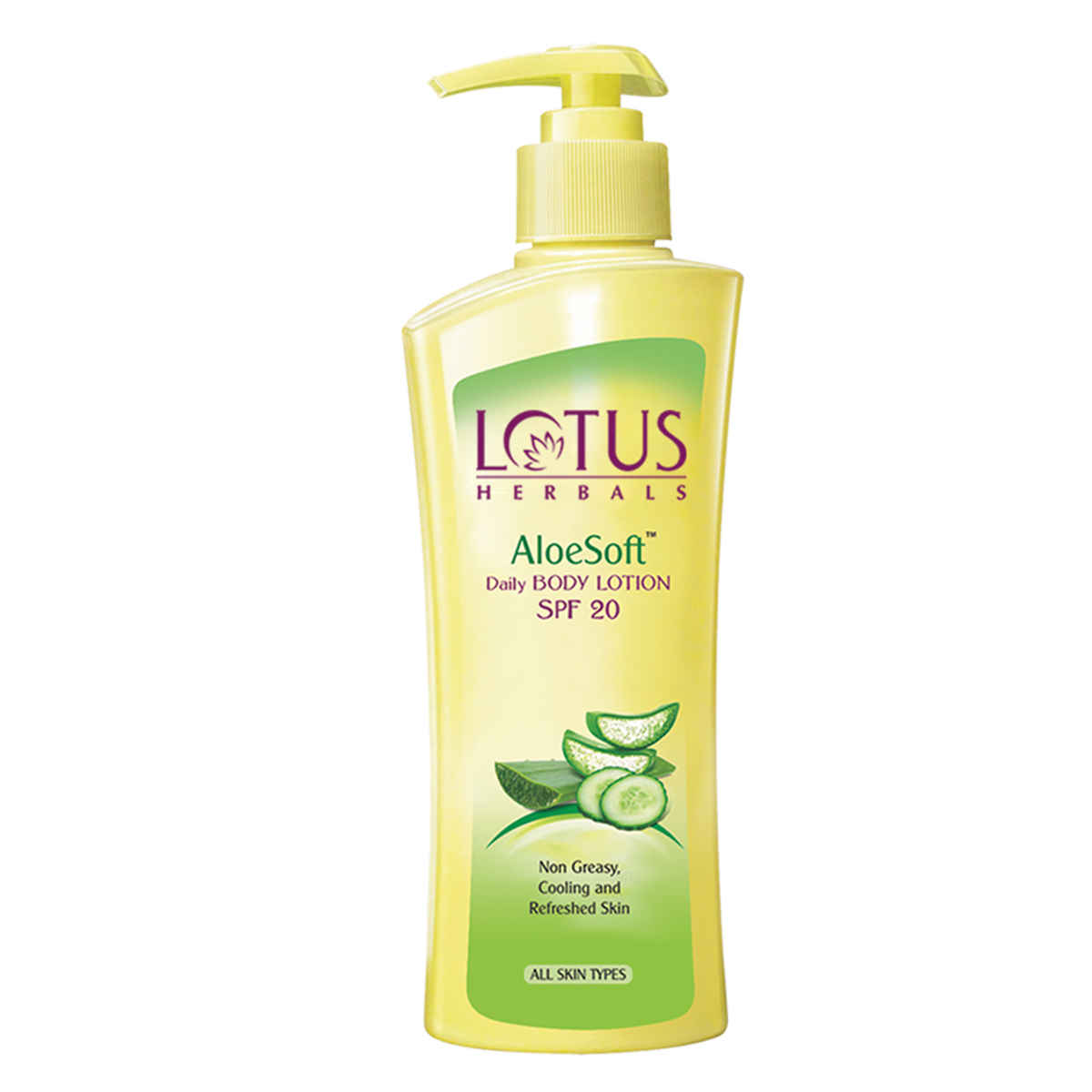 Buy Lotus Herbals Aloesoft Daily Body Lotion | Non Greasy | Cools and Refreshes Skin | SPF 20 | For All Skin Types | 250 ml - Purplle