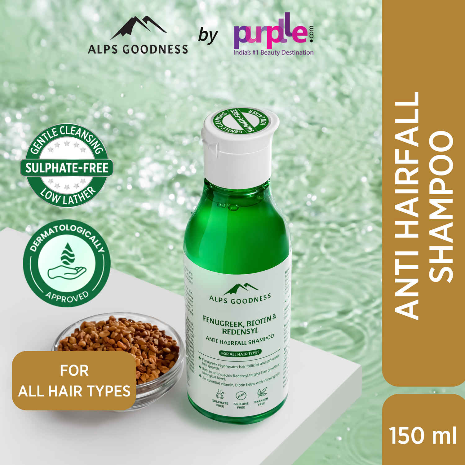 Buy Alps Goodness Fenugreek, Biotin & Redensyl Anti Hairfall Shampoo 150 ml - Purplle