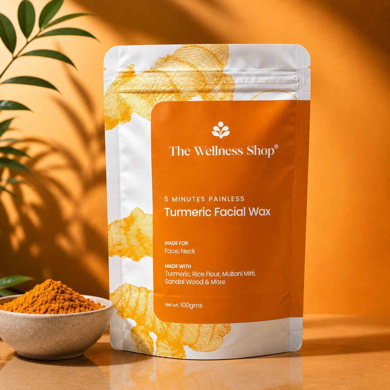 Buy The Wellness Shop Turmeric Facial Wax Powder 100 gm - Purplle