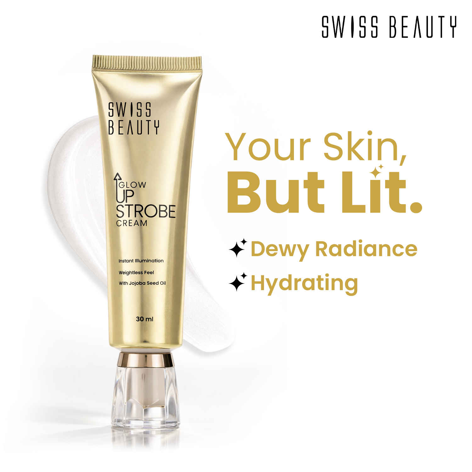 Buy Swiss Beauty Glow Up Strobe Cream | Dewy and Hydrating Glow - 30 ml, Moonlit Glow - Purplle