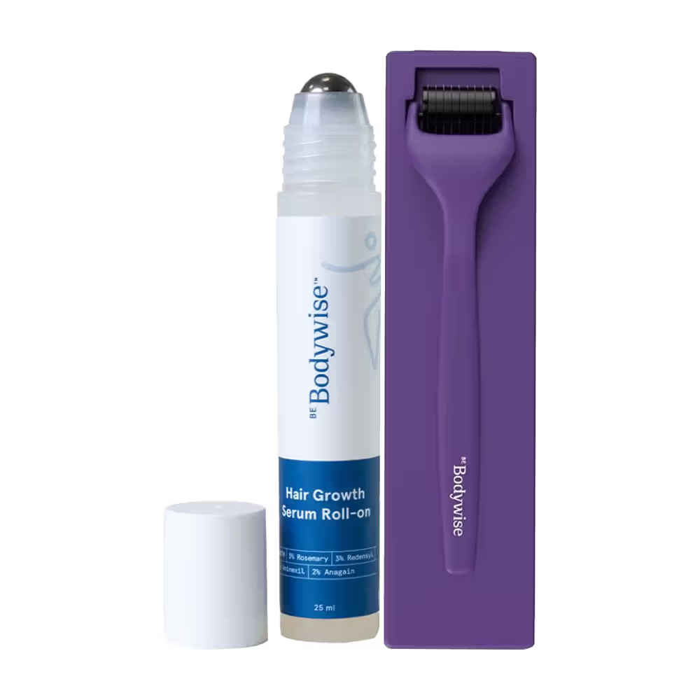 Buy Be Bodywise Hair Growth Duo (Derma Roller for Follicle Stimulation & Hair Growth Rosemary Serum) - (1 Pc + 25 ml) - Combo of 2 - Purplle
