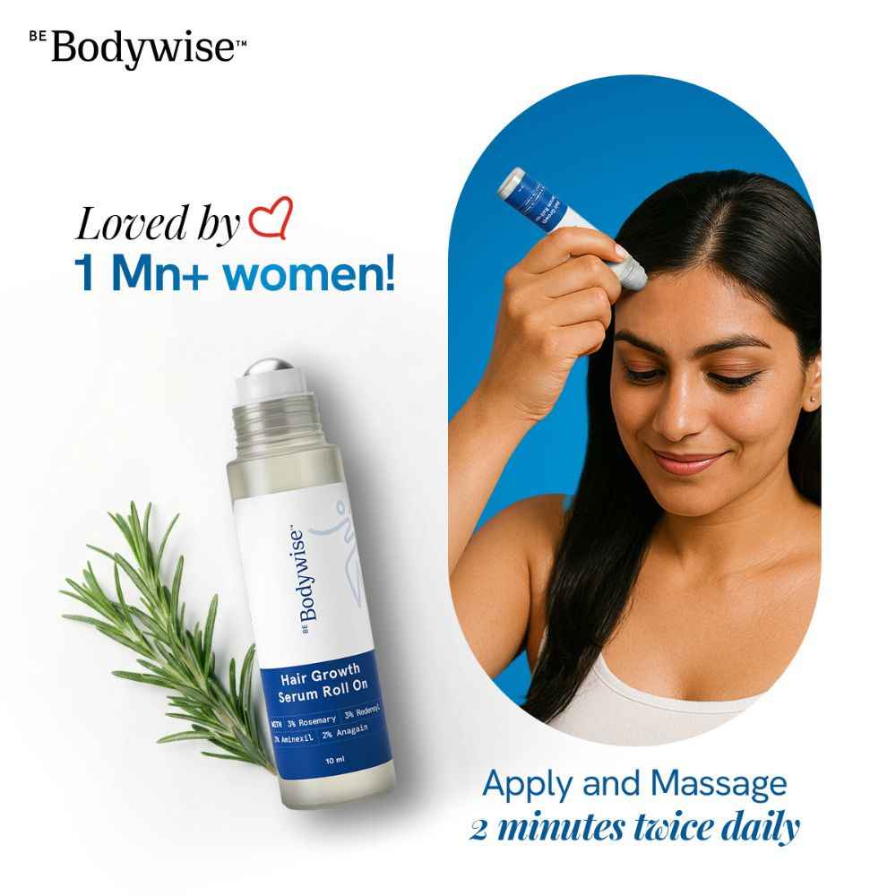Buy Be Bodywise Rosemary Hair Growth Serum (Roll On) | 3% Redensyl & 2% Anagain | Hair fall control serum for Women & Men | Promotes Hair Growth & Stimulates Hair Follicles | For All Hair Types | 10 ml - Purplle