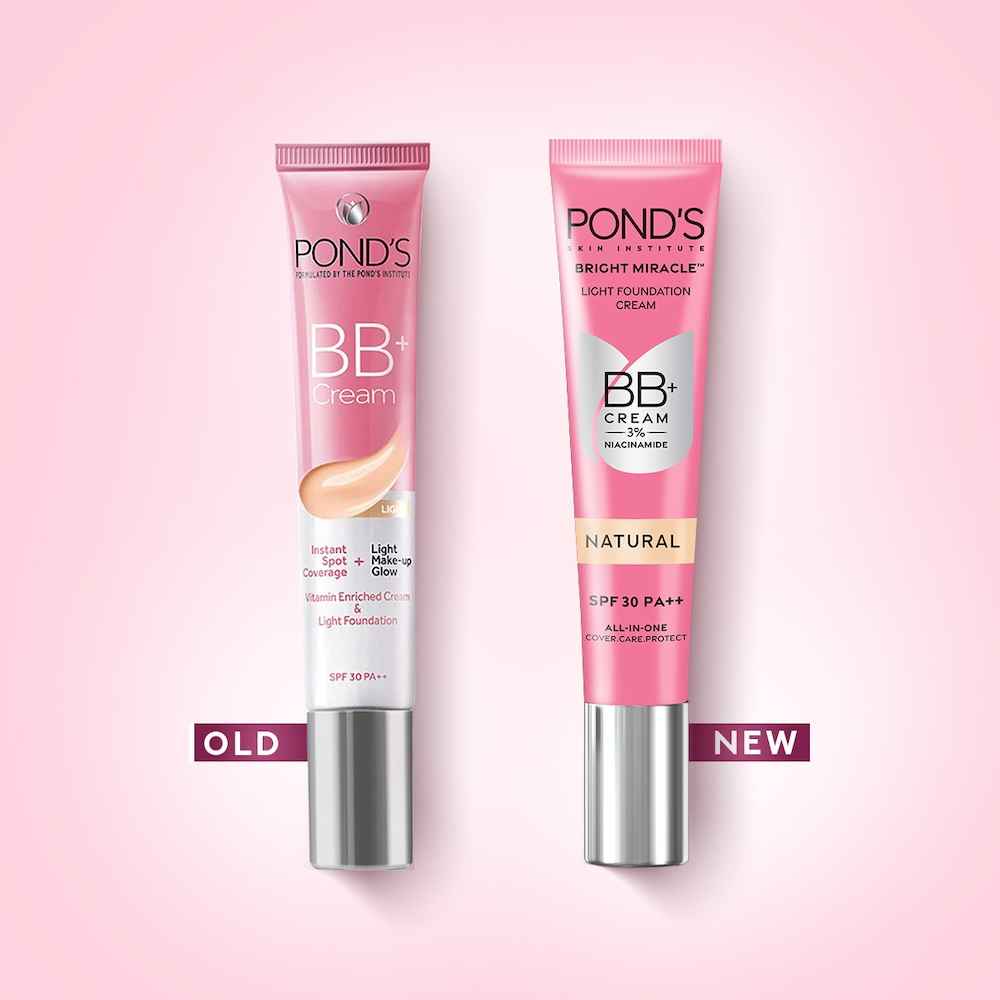 Buy Ponds BB+ Cream, Instant Spot Coverage + Light Make-up Glow, Natural 18 gm - Purplle