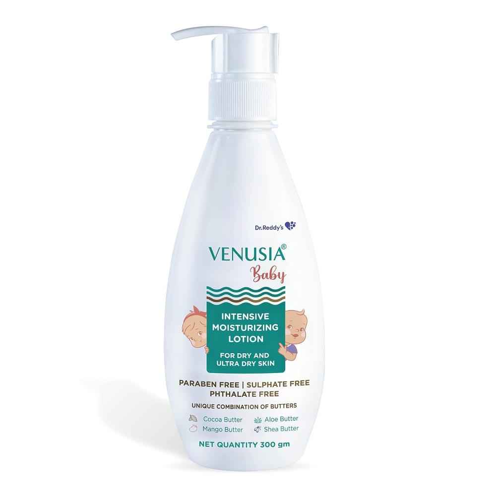 Buy Dr Reddy's Venusia Baby Intensive Moisturizing Lotion | For Dry and Ultra dry Skin | Paraben FreeSulphate FreePhalate Free | Contains Cocoa Aloe Mango & Shea Butters | 300 gm - Purplle