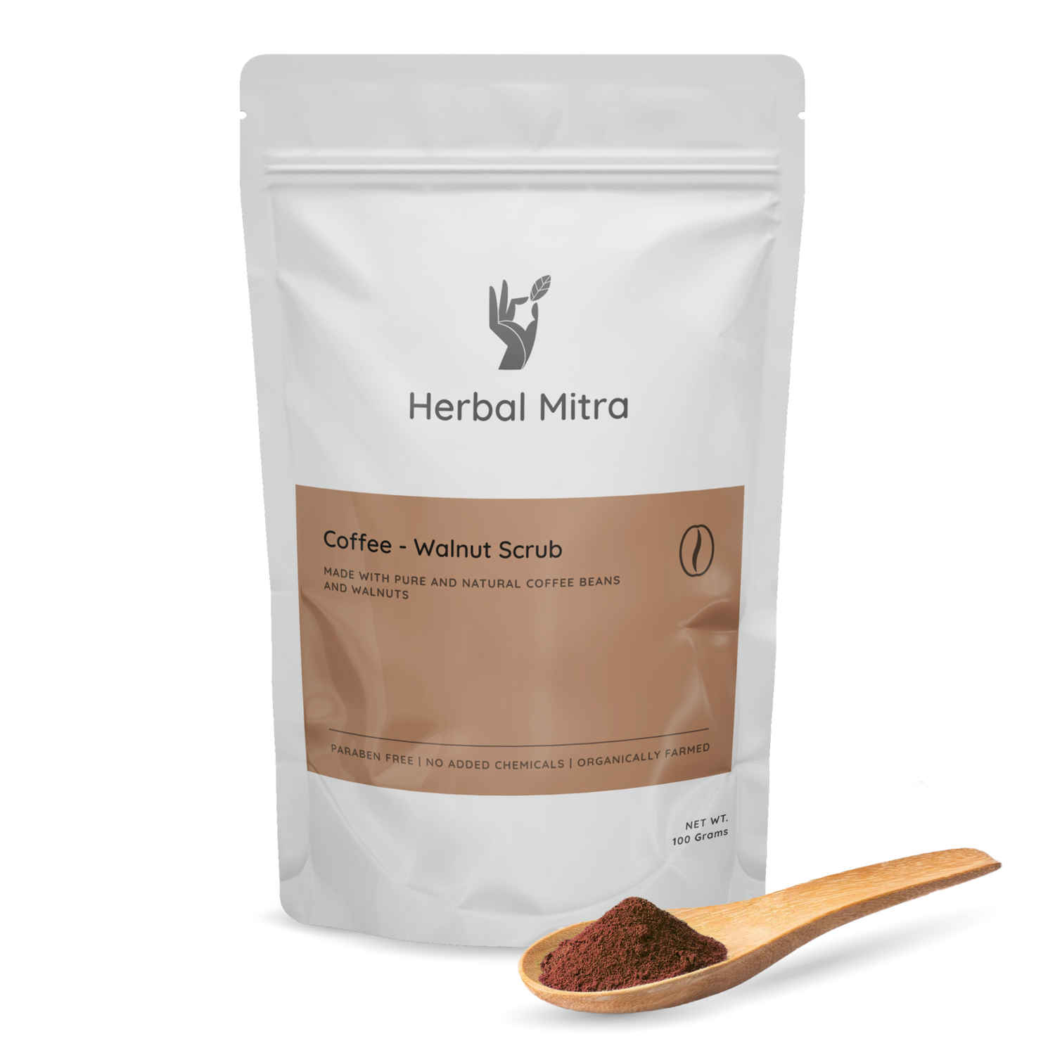 Buy Herbal Mitra Coffee Scrub For Tan Removal | Cleanser Scrub | Deep Exfoliation | Blackhead Remover Scrub | Skin Brightening For Man & Women (100 gm) - Purplle