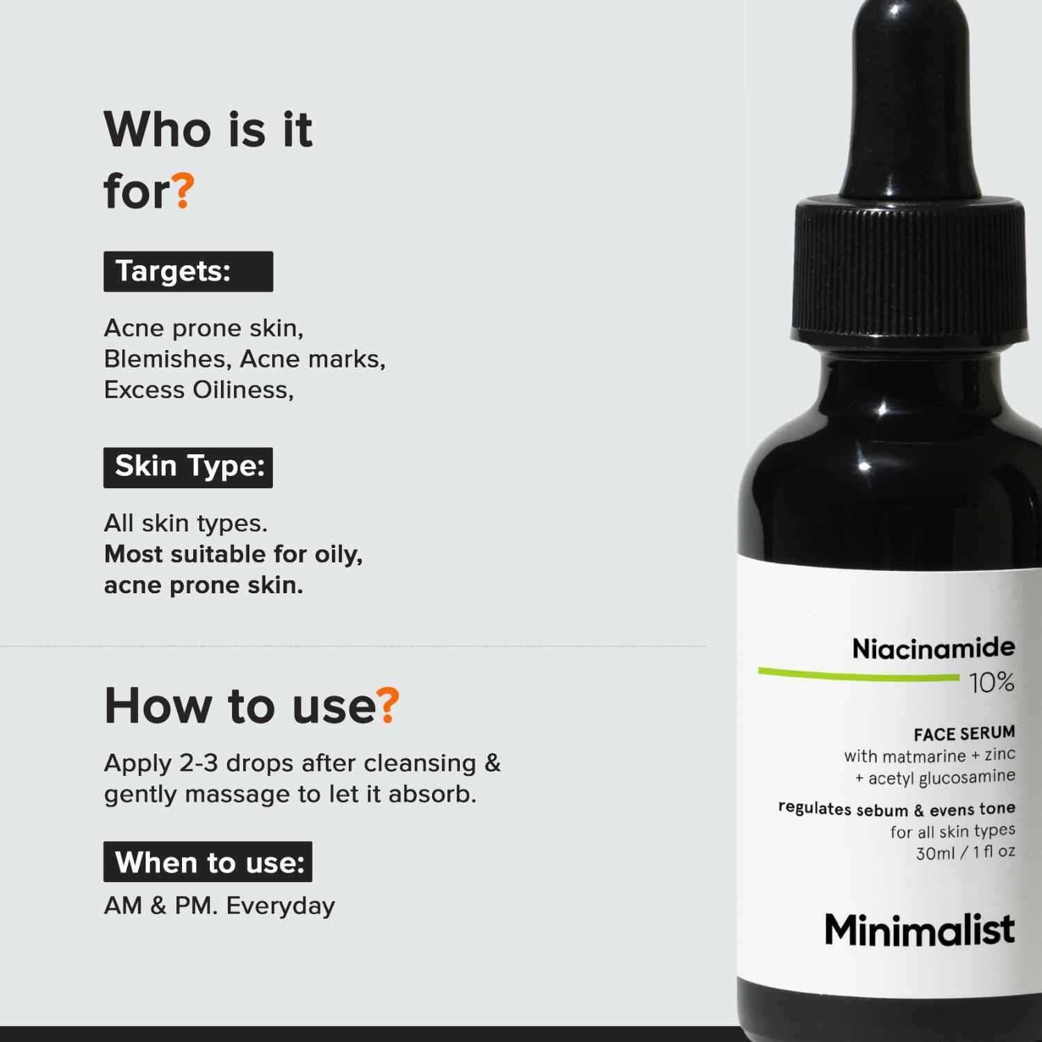 Buy Minimalist Niacinamide 10% Face Serum 60 ml - Purplle