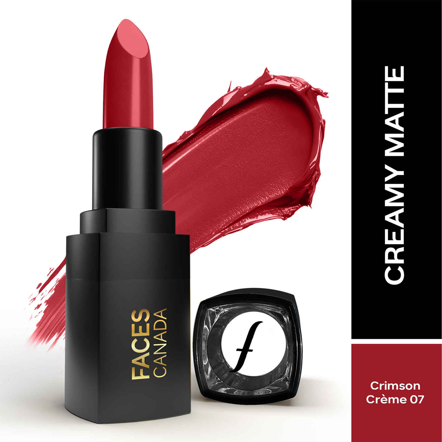 Buy FACES CANADA Comfy Matte Wow Bullet Lipstick - Crimson Creme, 4.2 gm | Smooth Matte Finish | Highly Pigmented | Long Lasting | Super Hydrating | Glides Effortlessly | One Swipe Application | Non Drying | No Cracking - Purplle