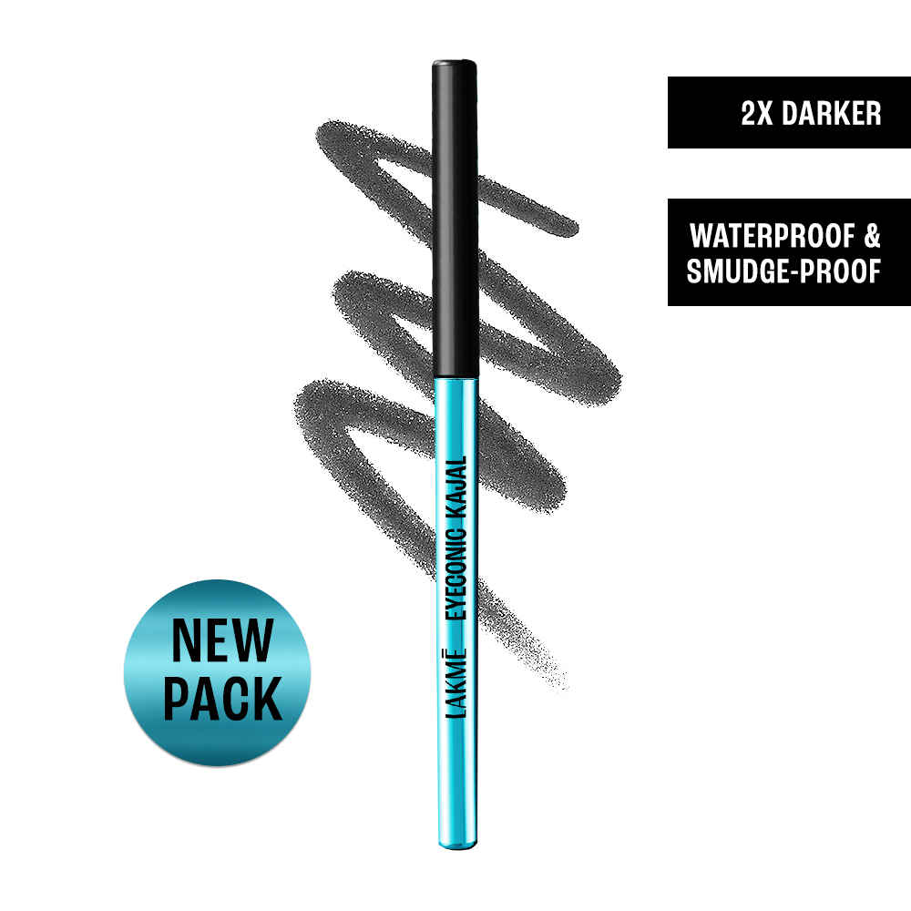 Buy Lakme 9 to 5 Eyeconic Kajal, Waterproof, Smudgeproof, lasts 24 Hrs, Sparkling Black, 0.35 gm - Purplle