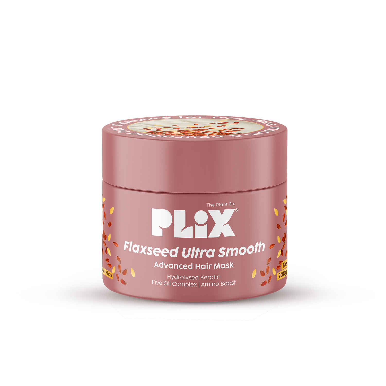 Buy PLIX Flaxseed Keratin Smoothening Mask for Deep Nourishment & Salon-Like Shine | Plant Keratin PF | Flaxseed Oil | Softer, Smoother Hair | For Men & Women - 200 gm - Purplle