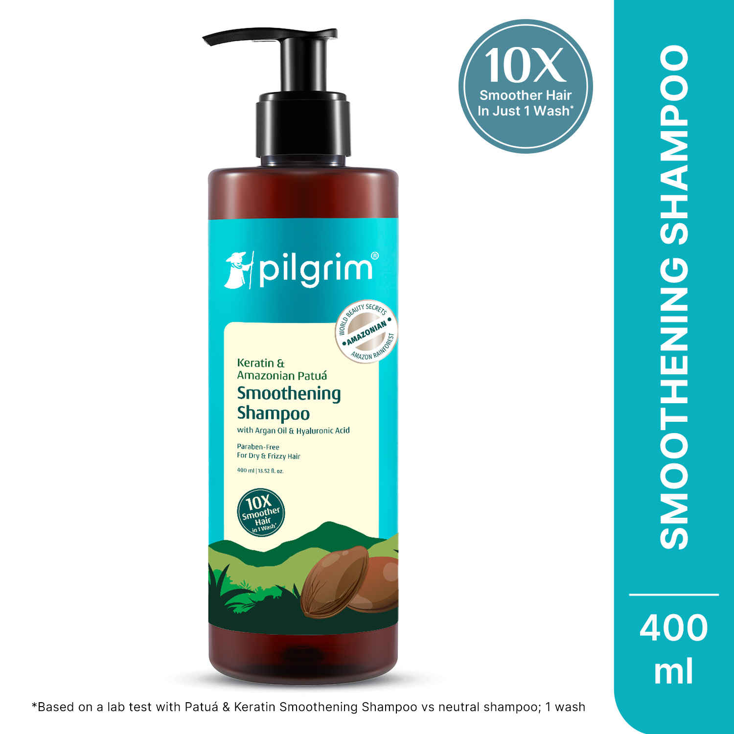 Buy Pilgrim Patua Smoothening Shampoo For Dry & Frizzy Hair - 400 ml - Purplle