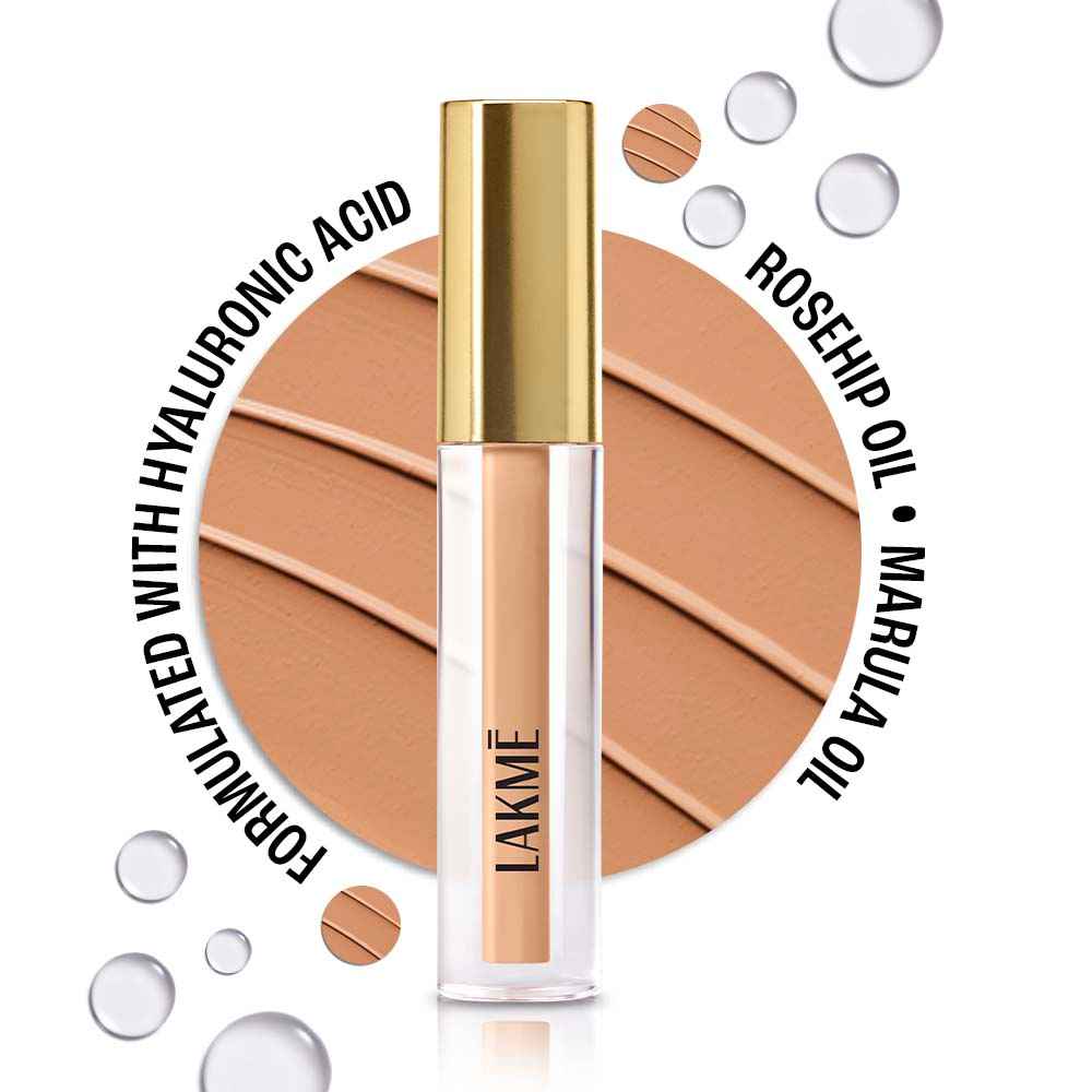 Buy Lakme 9to5 Hya Matte Liquid Concealer With Hyaluronic Acid, Rosehip Oil, Marula Oil, Ultra Breathable Finish, Weightless Formula - Beige - 2 ml - Purplle