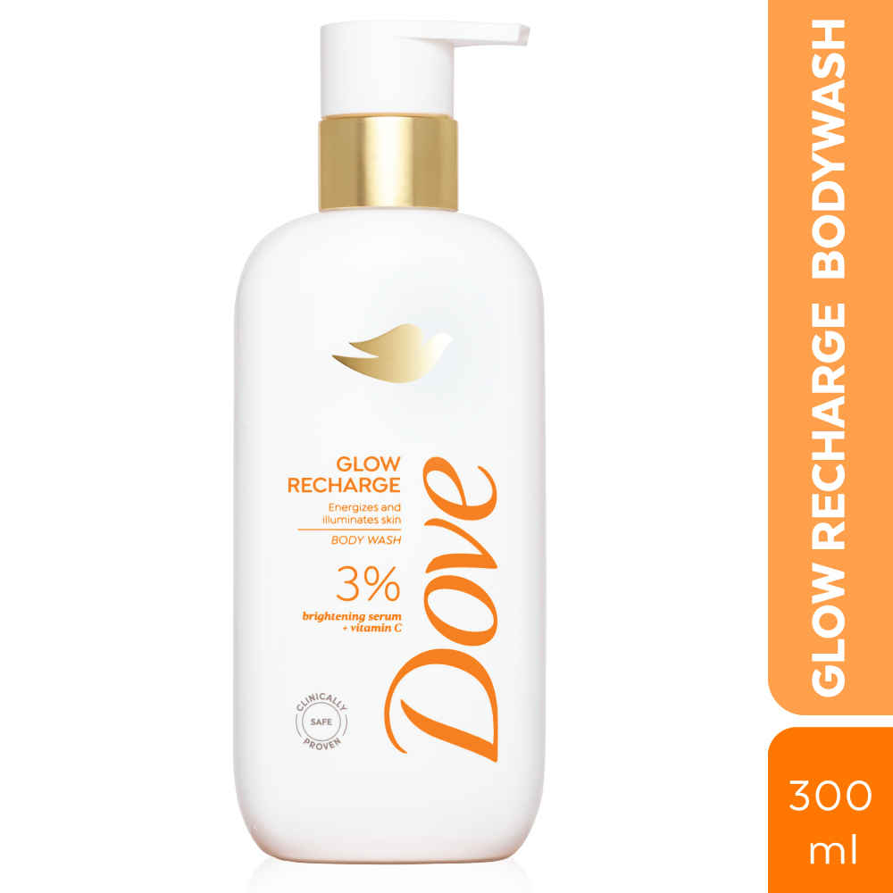 Buy Dove Glow Recharge Exfoliating Serum Body Wash with 3% Brightening Serum + Vitamin C, 300 ml - Purplle