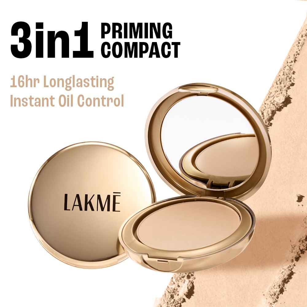 Buy Lakme Powerplay Priming Powder Foundation Compact, Natural Light, 9 gm - Purplle