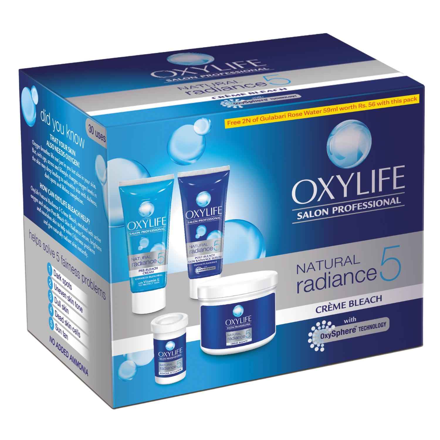 Buy Oxylife Natural Radiance -5 Bleach -310 gm - Purplle