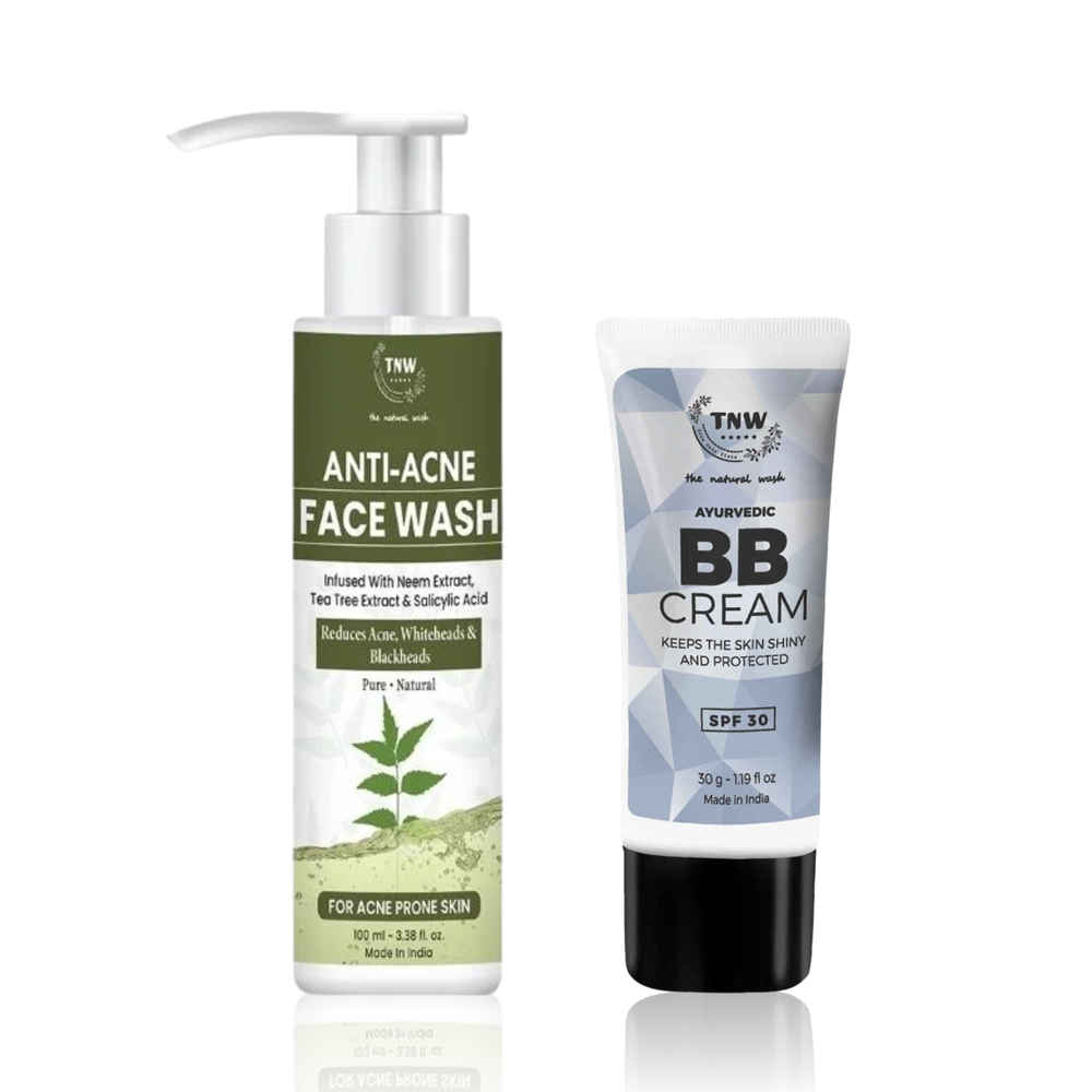 Buy TNW The Natural Wash BB Cream 30 gm + Anti Acne Face Wash 100 ml | Combo of 2 - Purplle
