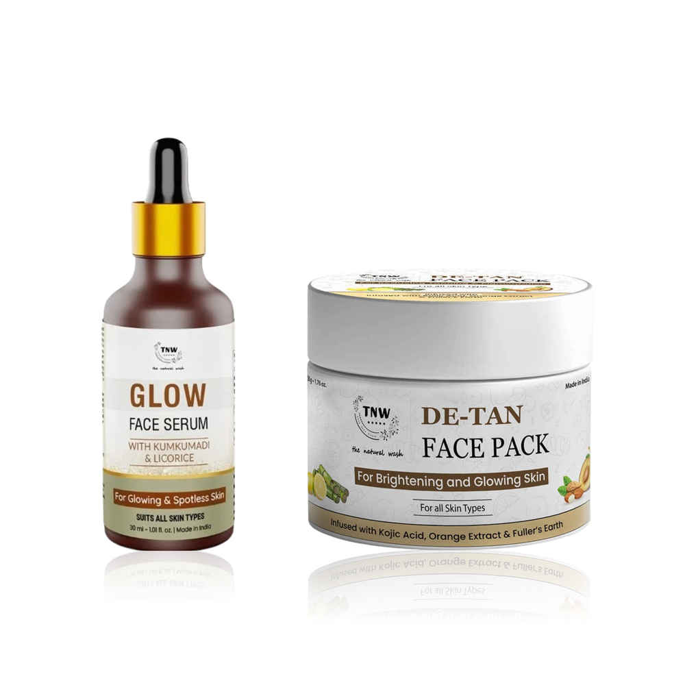 Buy TNW The Natural Wash De Tan Pack 50 gm + Glow Face Serum 30 ml | Combo of 2 - Purplle