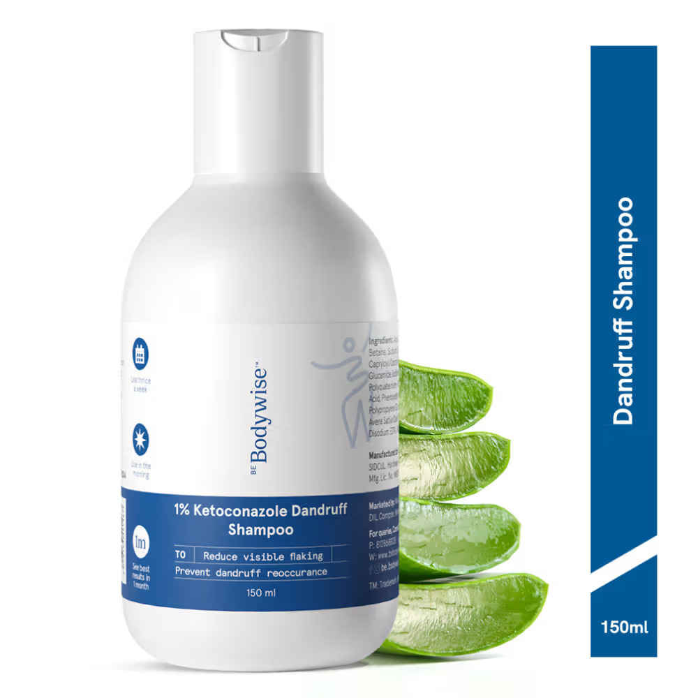 Buy Be Bodywise 1% Ketoconazole Shampoo Reduces Dandruff, Calms an Itchy Scalp | 150 ml - Purplle