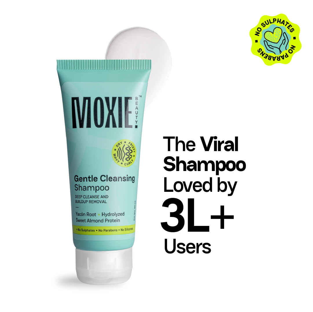Buy Moxie Beauty Gentle Cleansing Shampoo | For Dry & Frizzy Hair | Sulphate and Parabens Free | Removes Buildup | 50 ml, Pack of 1 - Purplle