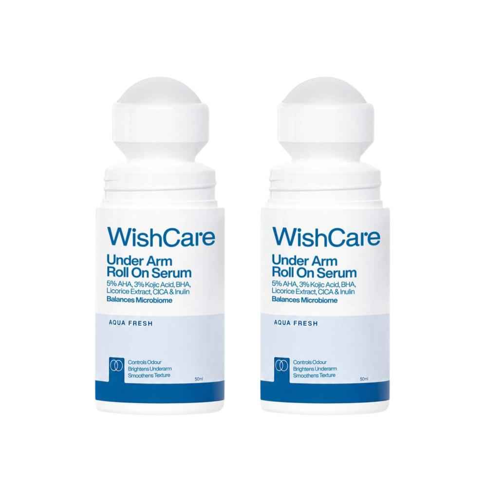 Buy WishCare Aqua Fresh Under Arm Roll On Serum Duo|5% AHA & 3% Kojic Acid|Treats Pigmentation & Odour Pack of 2 - Purplle