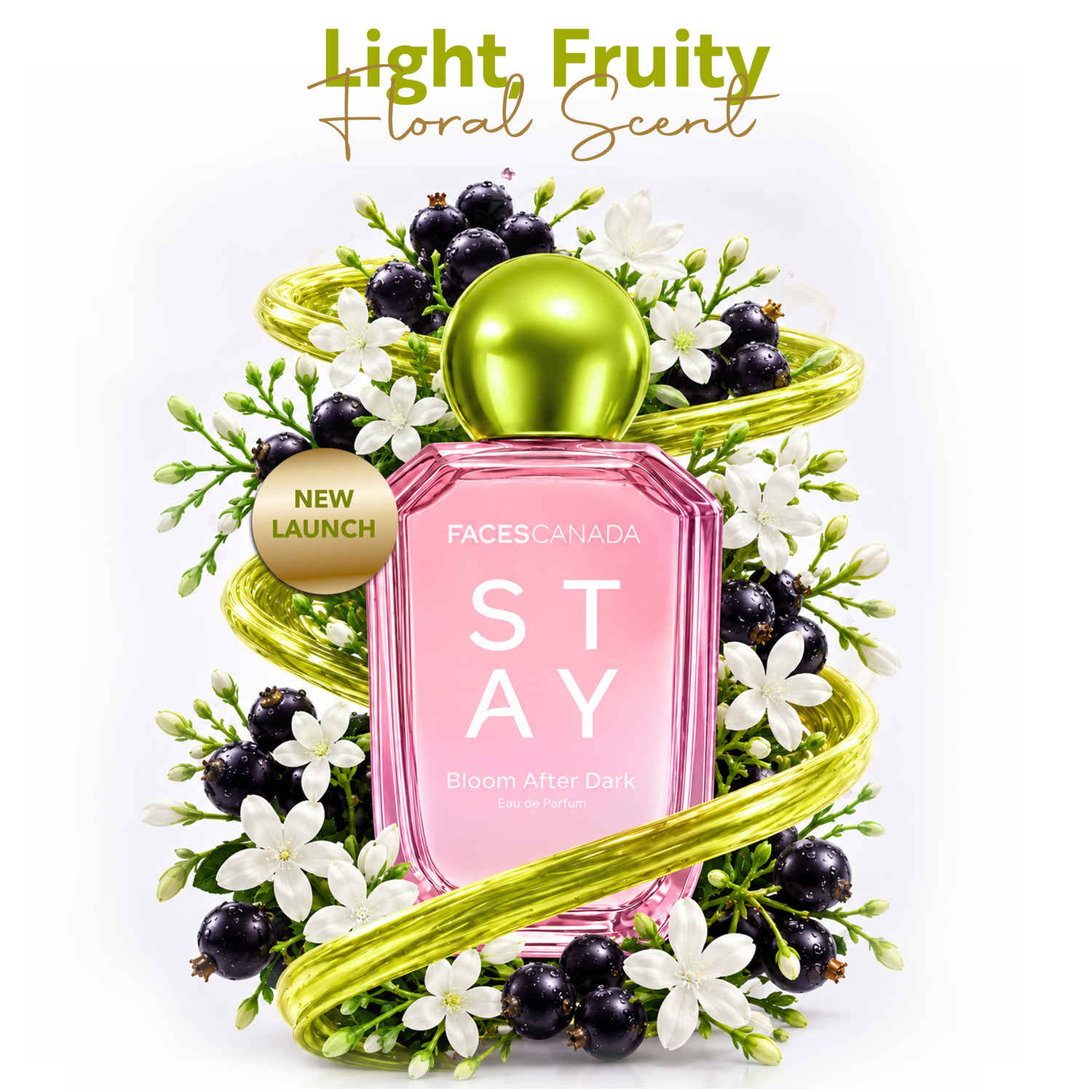 Buy FACES CANADA STAY Bloom After Dark Eau de Parfum for Women, 50 ml | Long-Lasting Fruity Floral Perfume with Blackcurrant & Jasmine | Elegant Night Scent | Gifts for Women | Premium Fragrance - Purplle